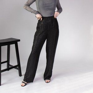 Vintage 80s silk sequin shimmer trouser pants